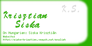 krisztian siska business card