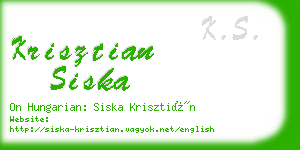 krisztian siska business card